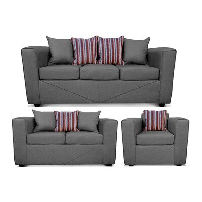 Imagen 1 del producto Juego de Living Elegant Detail Santa Fe Sofá 3 Cuerpos + Sofá 2 Cuerpos + Sillón 1 Cuerpo Gris