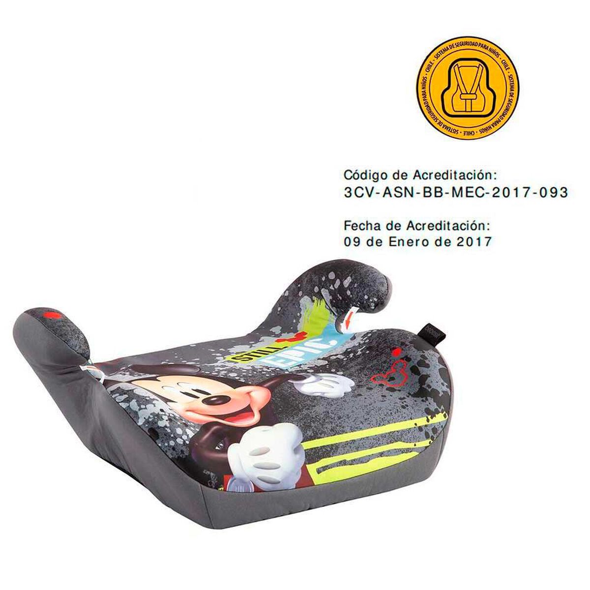 Silla de Auto Alzador Infantil Mickey Mouse Disney