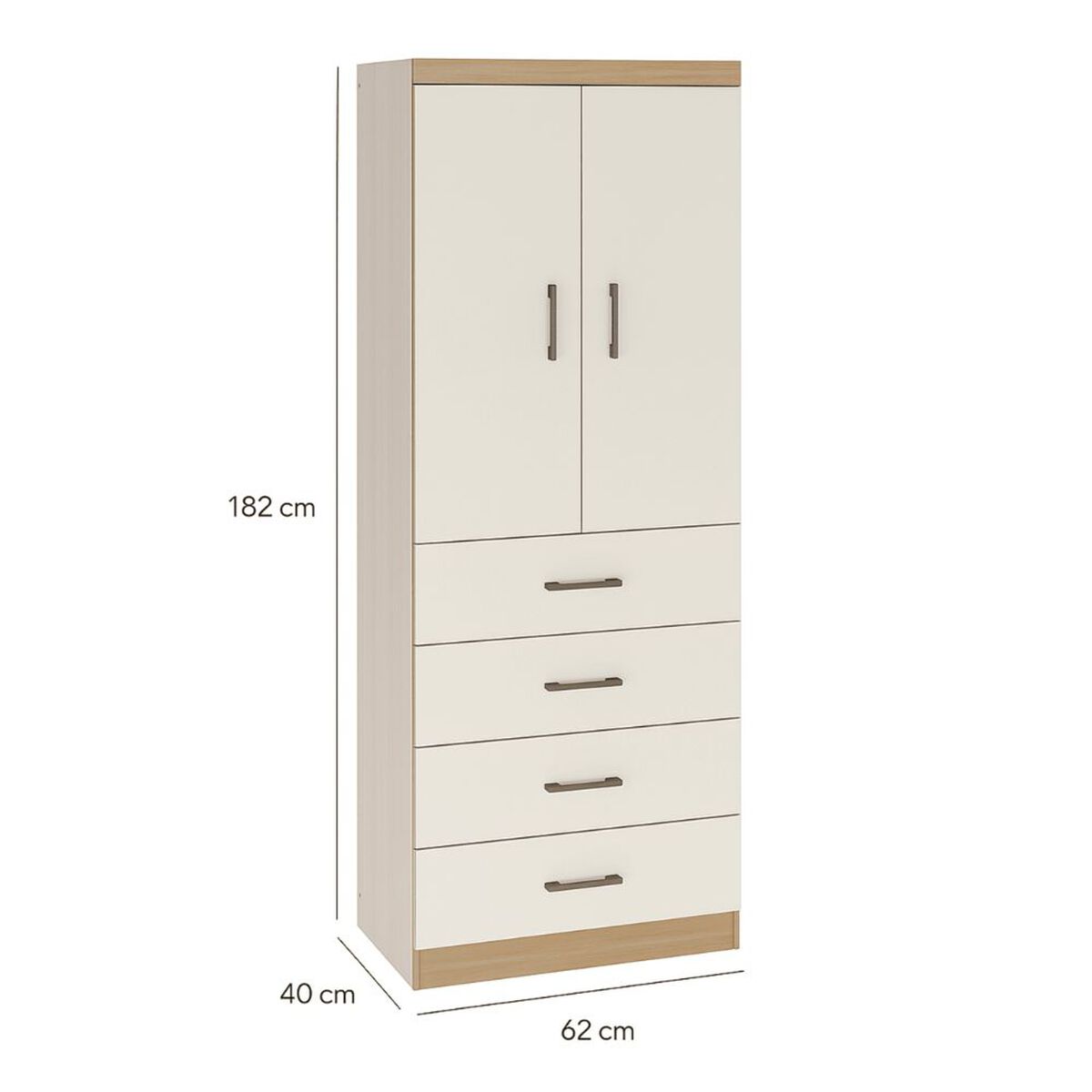 Combo Exit Closet 2P 4C + Comoda 10C Blanco