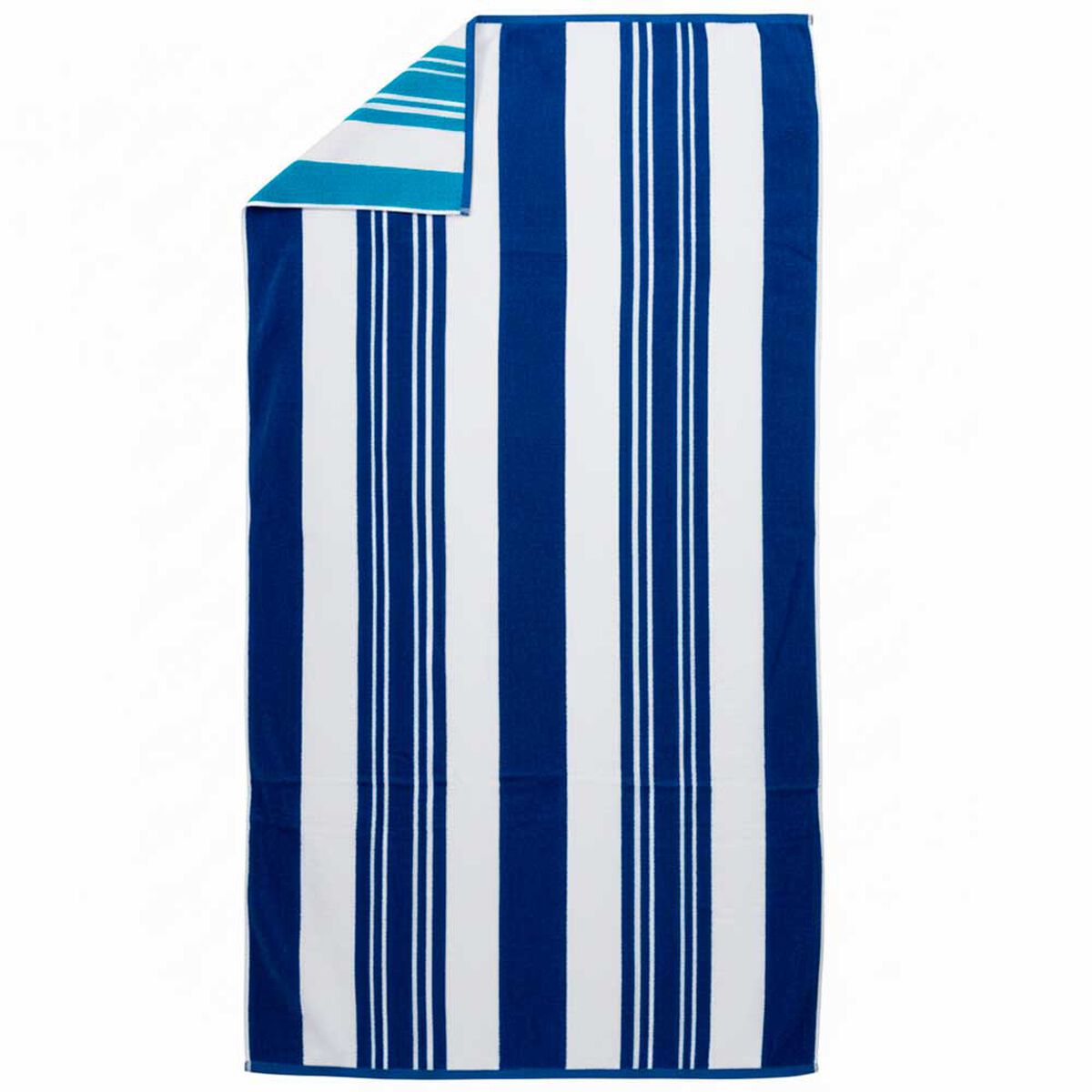 Toalla de Playa Jacquard Bicolor Reversible Casanova Stripes Blue 86 x 160 cm