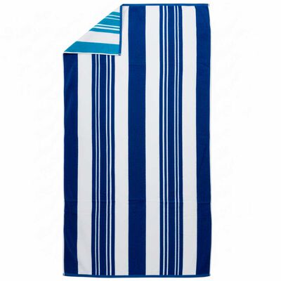 Toalla de Playa Jacquard Bicolor Reversible Casanova Stripes Blue 86 x 160 cm