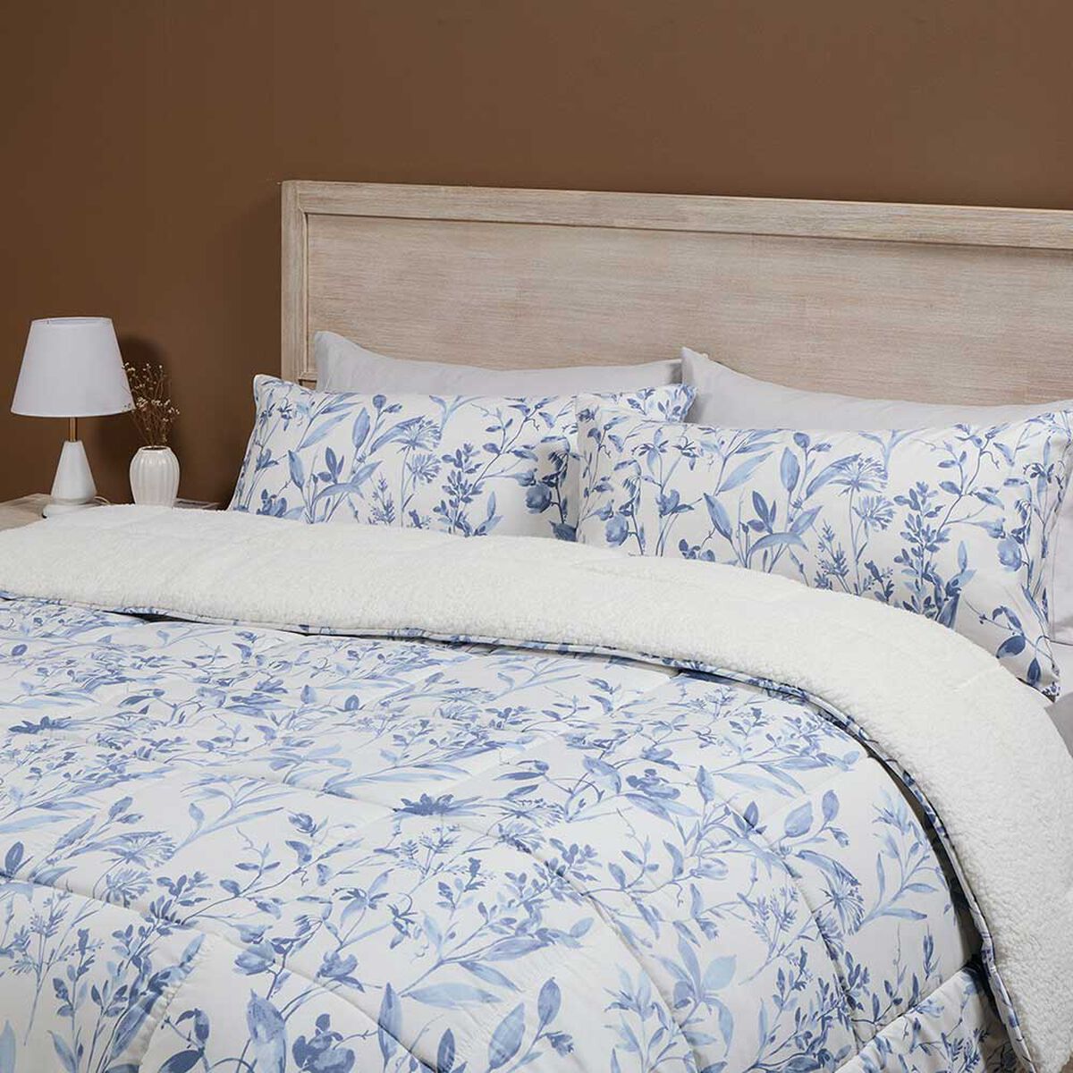 Plum&oacute;n Rosen 1,5 Plazas Sherpa Alaska Amancay Blanco/Azul
