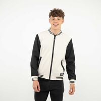 Chaqueta Bomber Hombre Icono Blanco