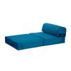 Sof&aacute; Cama Latam Home Velvet Siena 1 Cuerpo Azul Petr&oacute;leo