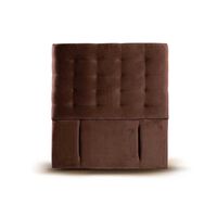 Respaldo Latam Home 1 Plaza Napoles Tela Velvet Chocolate