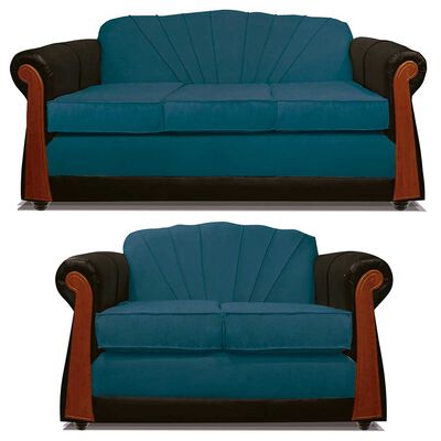 Imagen 1 del producto Juego de Living Elegant Detail Marsella Sofá 3 Cuerpos + Sofá 2 Cuerpos Azul