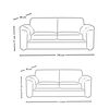 Juego de Living Latam Home Ancona 3 Cuerpos + Sofá 2 Cuerpos Turquesa