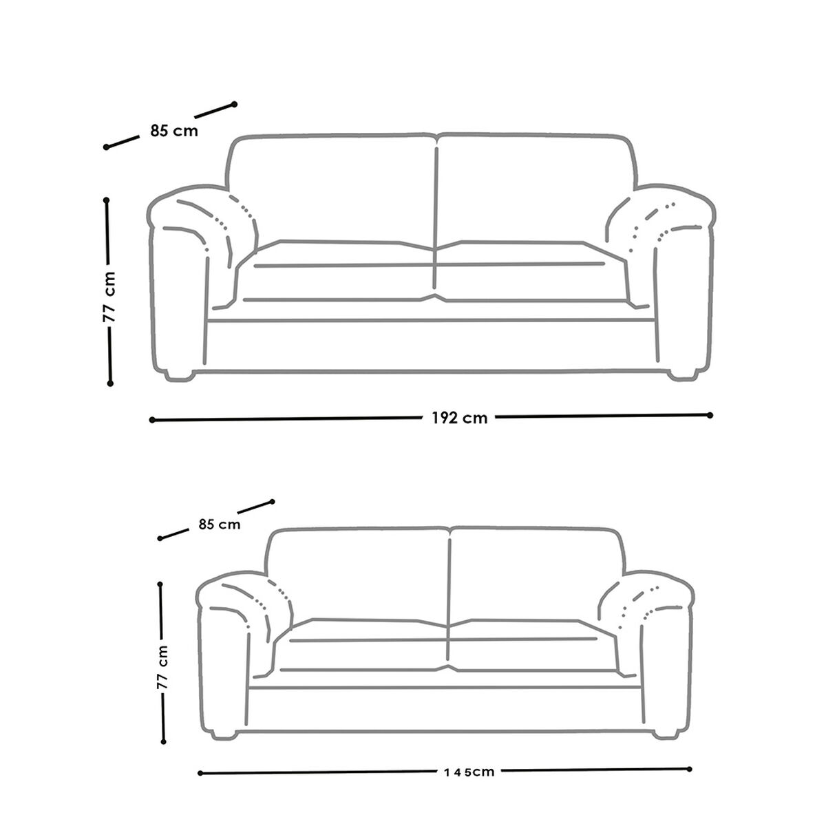 Juego de Living Latam Home Ancona 3 Cuerpos + Sofá 2 Cuerpos Turquesa