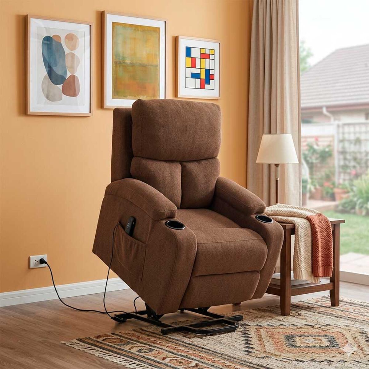 Bergere Reclinable Casanova Lift Top 1 Cuerpo Caf&eacute;