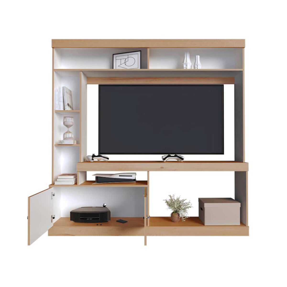 Estante TV Tuhome Classic Color Hasta 55" Duna Blanco