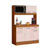 Combo Mueble Auxiliar Casanova Clean 1 Cajón 1 Puerta + Mueble de Cocina Barcelona 1 Cajón 5 Puertas