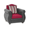 Juego de Living Innovamuebles Azucena Sofá 3 Cuerpos + Dos Sillones 1 Cuerpo Burdeo 