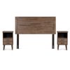 Cama Europea Rosen Base Dividida 2 Plazas Tempo + Respaldo + 2 Veladores Sicilia