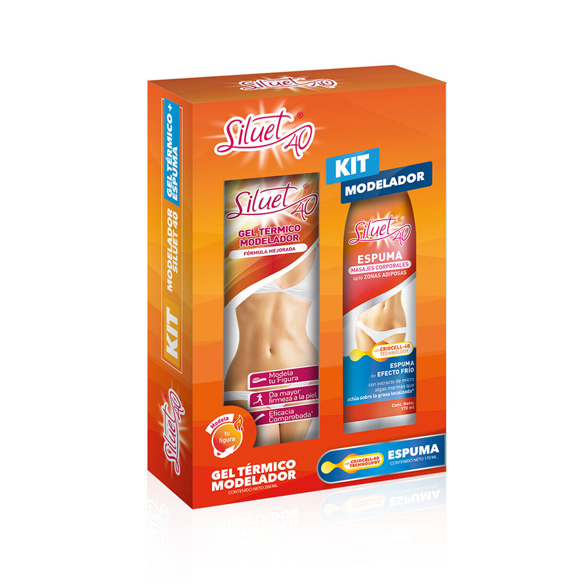 Siluet 40 Pack Gel Térmico 200 ml + Espuma 170 ml
