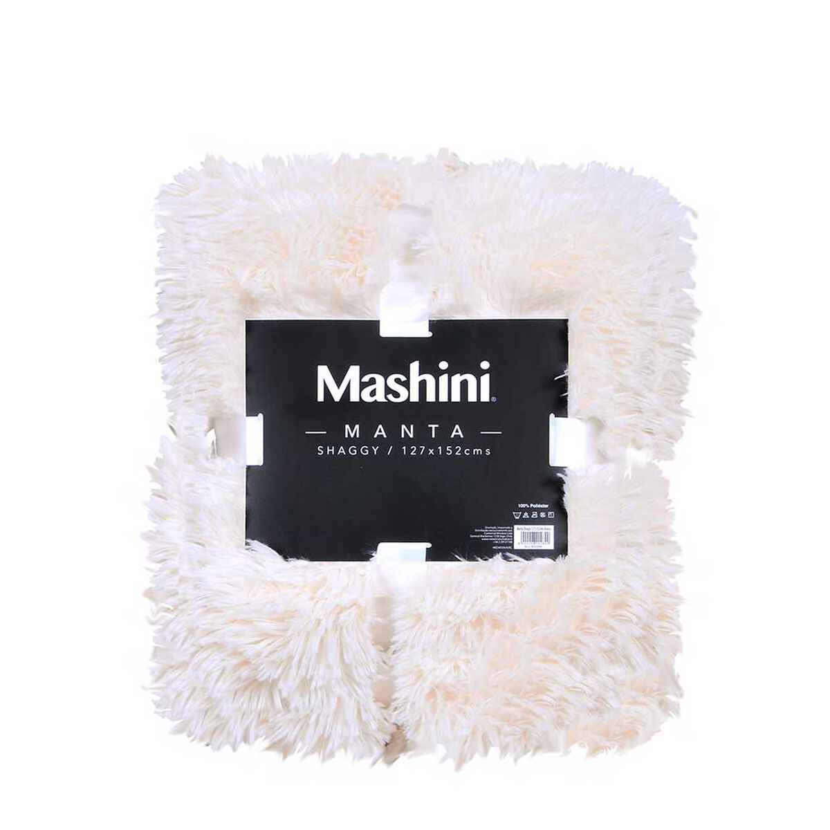 Mantas Poliéster Mashini Liso Blanco 127 x 152 cm