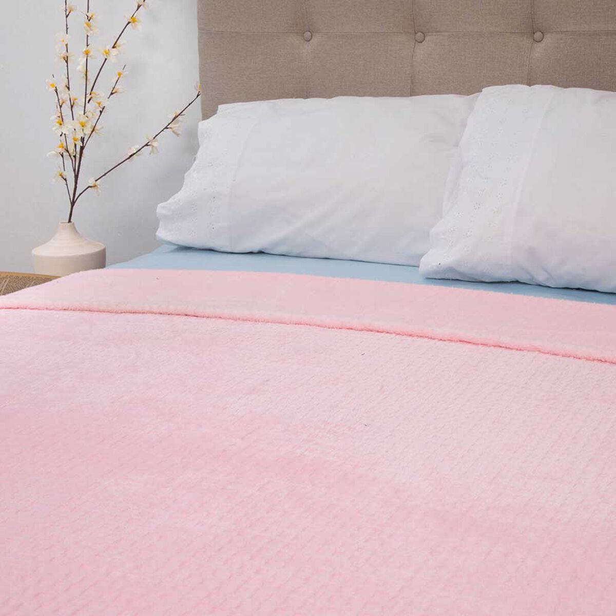 Frazada Poliéster Doral King Deluxe Rosado