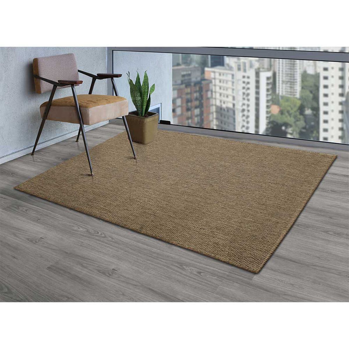 Alfombra Decocasa Boucle Havana 150 x 200 cm Tabaco