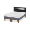 Cama Europea CIC Base Dividida 2 Plazas Excellence Plus + Respaldo Munich Negro