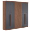 Clóset Onessta Buriti 6 Puertas 4 Cajones Jatoba Grafito