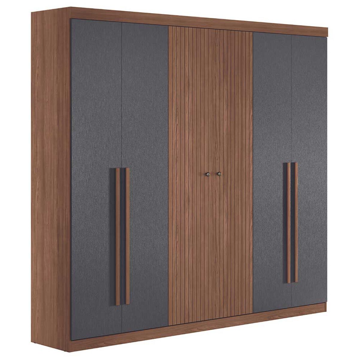 Clóset Onessta Buriti 6 Puertas 4 Cajones Jatoba Grafito