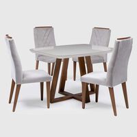 Juego de Comedor Decocasa Bennet  8 Sillas Off White
