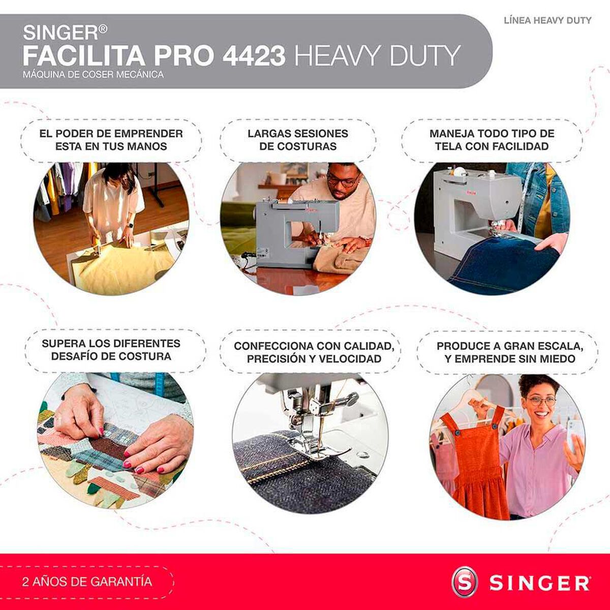 M&aacute;quina de Coser Brazo Libre Singer 4423 Facilita Pro