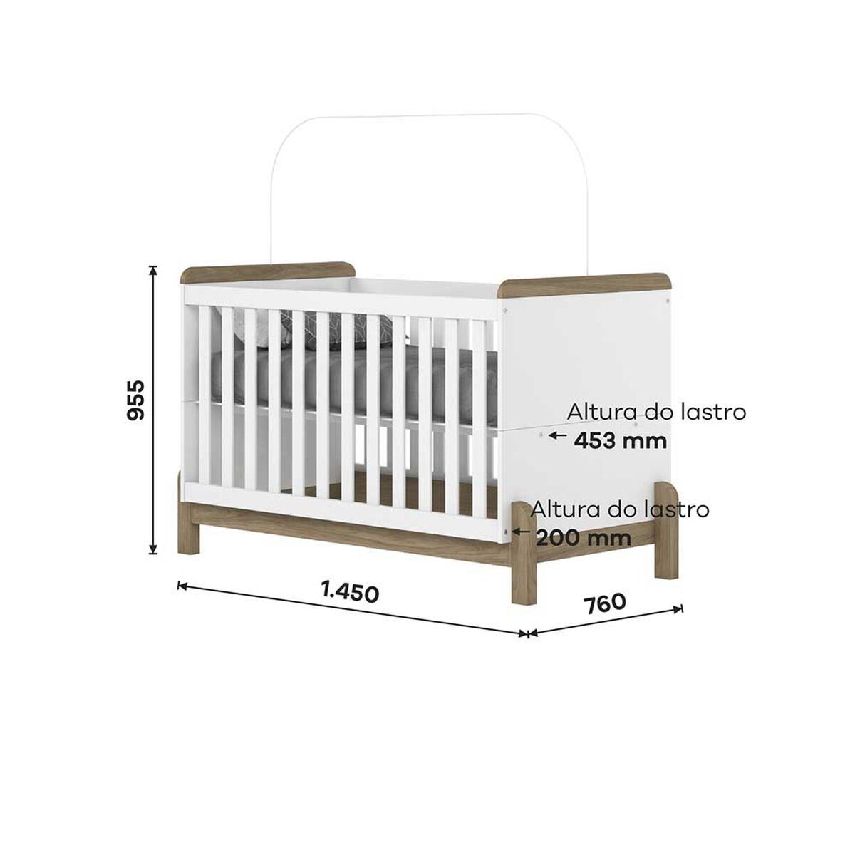 Cuna 2 en 1 Home Mobili Ternura Blanco