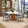 Juego de Comedor Roca Toledo 4 Sillas Ceniza
