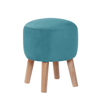Pouf Latam Home Nantes Tela Velvet Turquesa