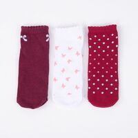 Pack 3 Calcetines Mujer Icono Burdeo