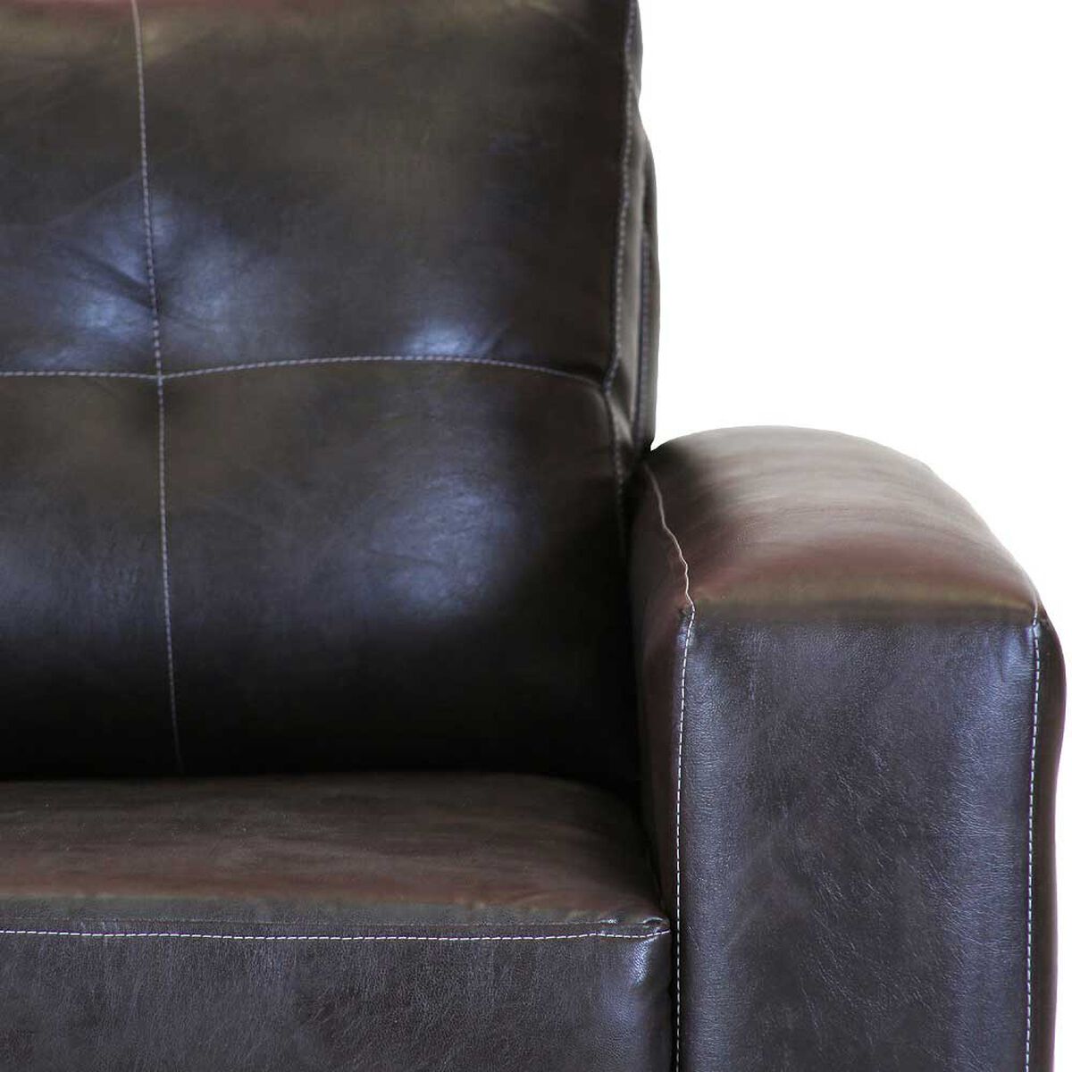 Juego de Living Muebles America Franco Sofá 3 Cuerpos + Sofá 2 Cuerpos + Sillón 1 Cuerpo Chocolate