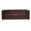 Sof&aacute; Latam Home Cuero Colorado Roma 3 Cuerpos Marr&oacute;n