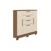 C&oacute;moda Altavision Pinhais 4 Cajones 2 Puertas Caf&eacute; Blanco