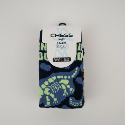 Pack 3 Calcetin Largo Ni&ntilde;o Chess