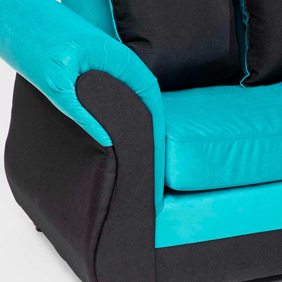 Sof&aacute; Seccional Almore New Irlanda 5 Cuerpos Calipso Negro