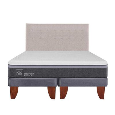 Imagen 1 del producto Cama Europea CIC Base Dividida King Ortopedic Advance + Respaldo Tigris