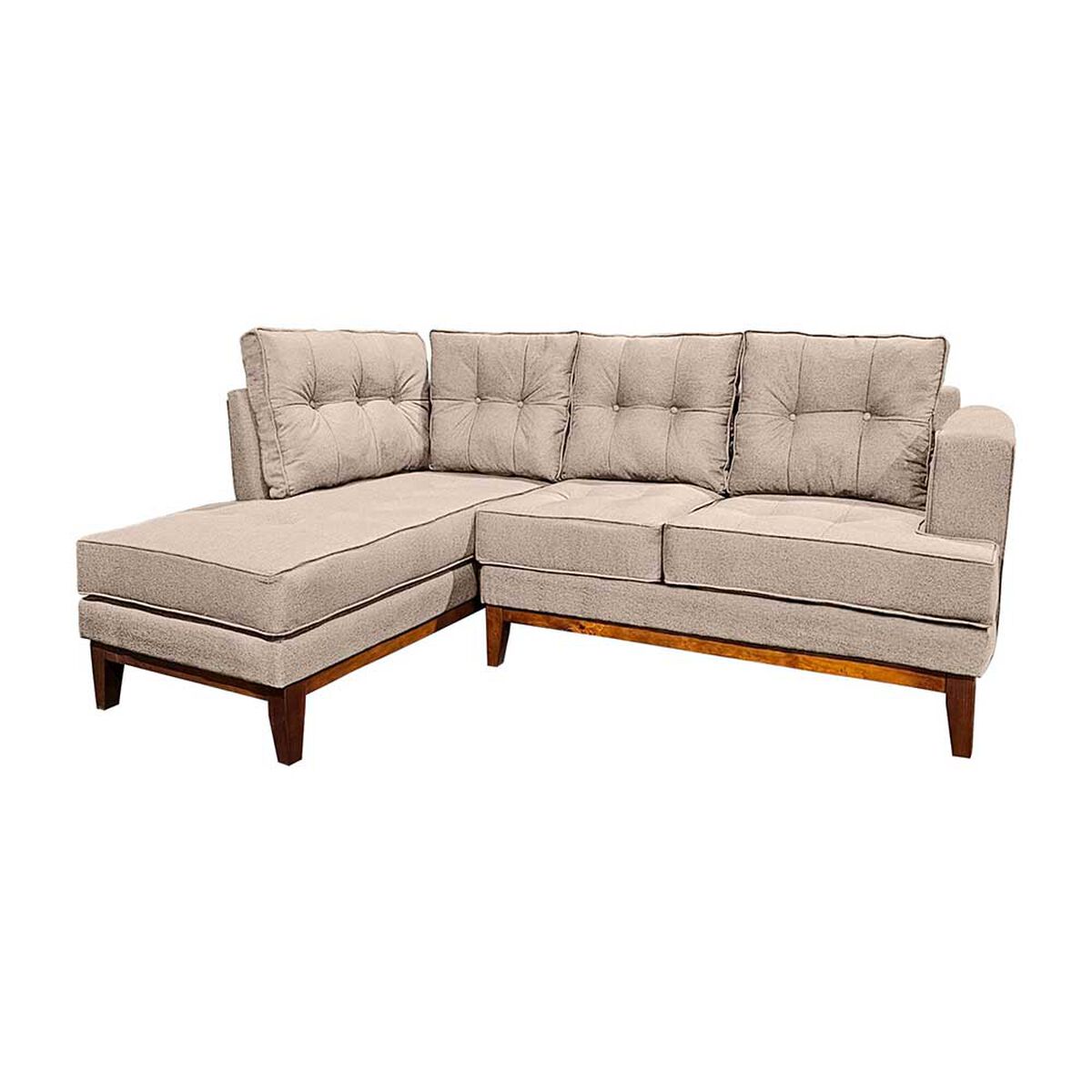 Sof&aacute; Seccional Izquierdo Living Factory Ma&ntilde;io 4 Cuerpos Beige