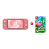 Combo Consola Nintendo Switch Lite Coral + Juego Nintendo Switch Kirby and the Forgotten Land