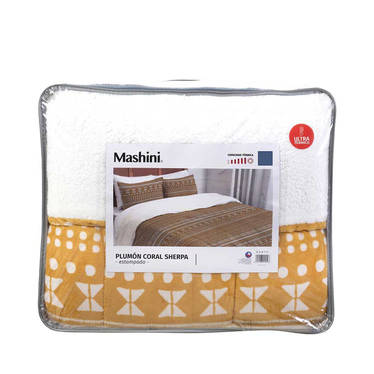 Plumón Coral Print Sherpa Mashini 2 Plazas Adis