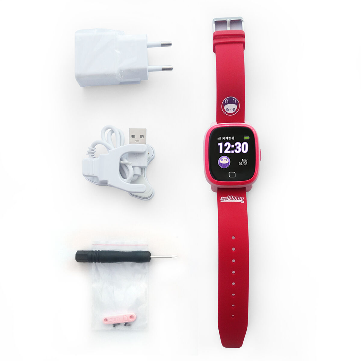 Smartwatch SoyMomo para niños Rosado con GPS