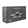 Batería de Cocina Simplit Aluminio Fundido 8 Piezas Negro + Set 12 Utensilios Calipso