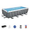 Piscina Estructural Bestway Power Steel Gris 488 x 244 x 122 cm 11532 lt