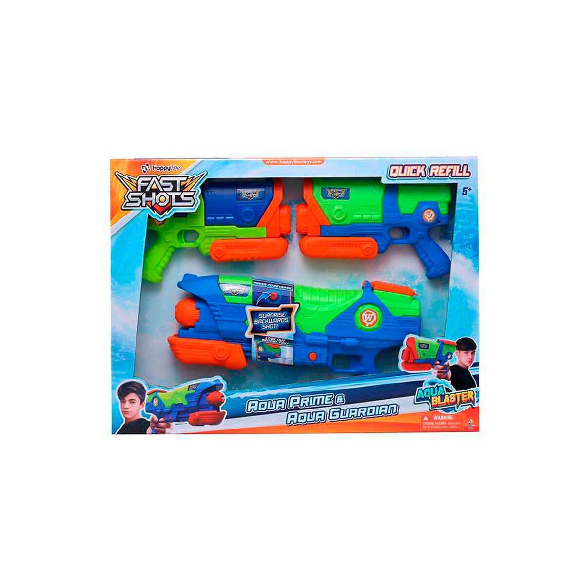 Set de 3 Lanzadores de Agua Happy Line