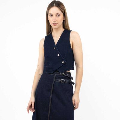 Blusa Sin Mangas Mujer Zibel Azul