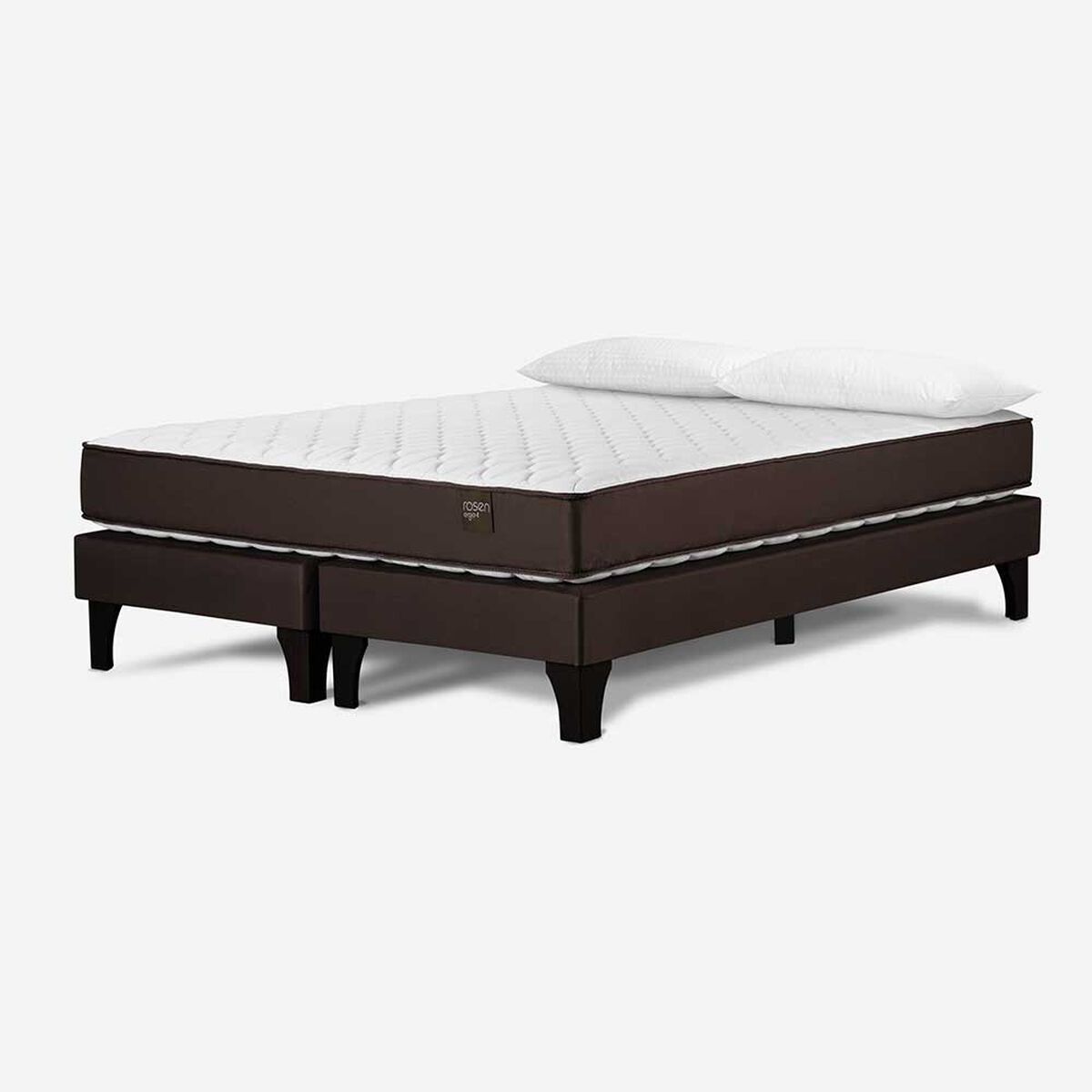 Cama Europea Rosen Base Dividida King Ergo T + 2 Almohadas Light King