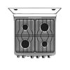 Cocina a Gas Mabe CMC5530AG0 4 Quemadores