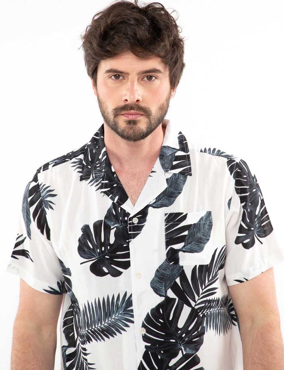 Camisa Estampada Manga Corta Hombre Portman Club