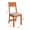Juego de Cómedor Home Mobili Amalia 6 Sillas Café y Blanco Off