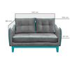 Sofá Living Factory Vintage 2 Cuerpos Gris