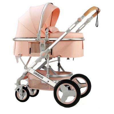 Coche Cuna Moisés con Accesorios Lubabycas Rosado